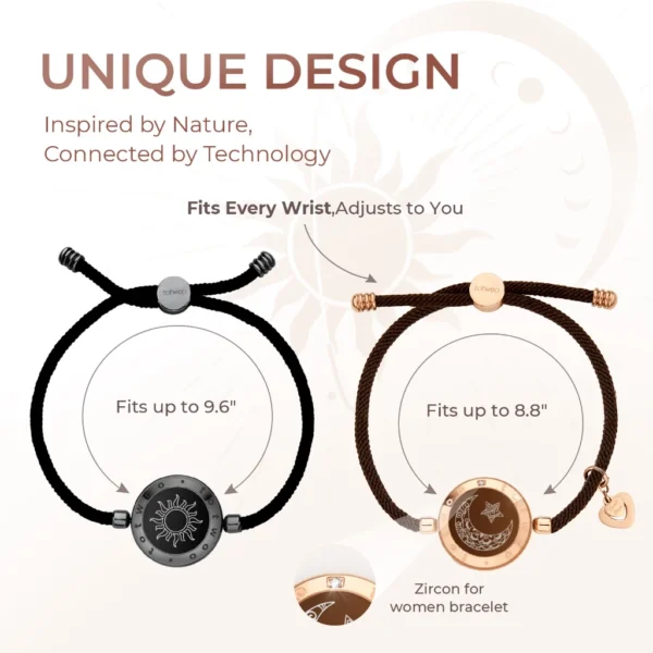 TOTWOO Sun Moon Couple Touch Bracelet