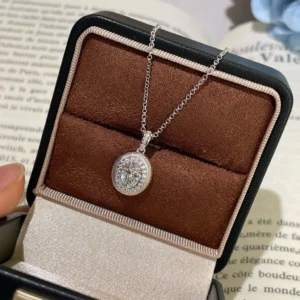 Round Crystal Pendant Necklace