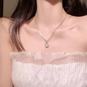 Pearl Shell Butterfly Pendant Necklace
