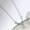 Pearl Shell Butterfly Pendant Necklace