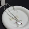 Alloy Rhinestone Star Pendant Necklace