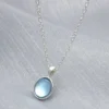 Pearl Shell Butterfly Pendant Necklace