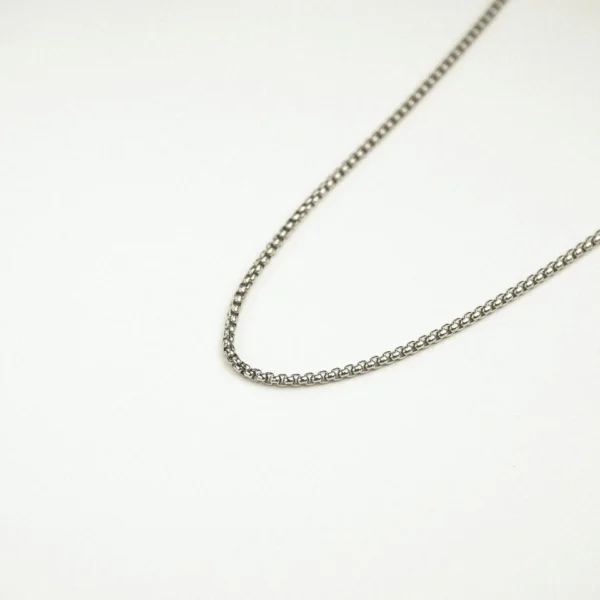 Plenty Fabian Box Chain Necklace Silver