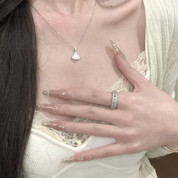 Alloy Zircon Skirt Pendant Necklace