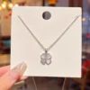 Alloy Four Leaf Flower Necklace