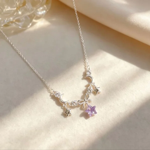 sg-11134201-825ai-mrtmef4hd4auff.webp Zircon Stars Moon Bow Pendant Necklace