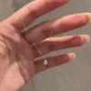 Alloy Zircon Water Droplet Pendant Necklace